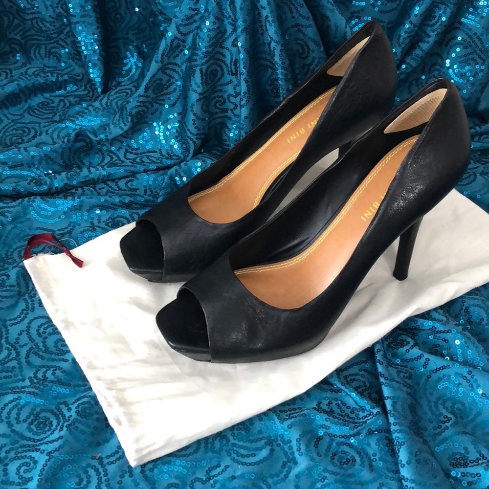 2 for $13 Gianni Bini Black Peep Toe Heels